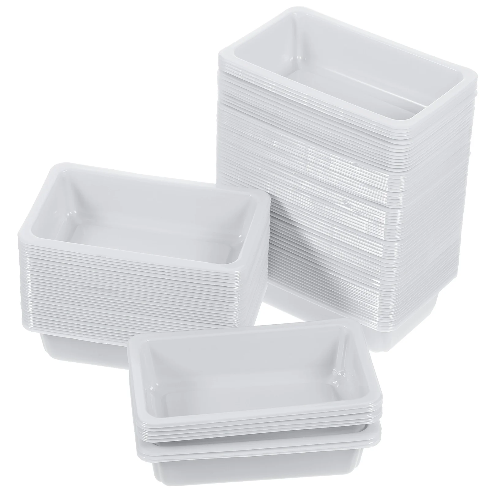 100 Pcs Disposable Medical Trays Plastic Surgical Laboratory Equipment Clinical Instrument Experiment Trays For Fluids