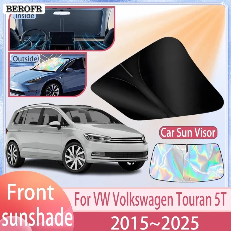 Car Sunshade For VW Volkswagen Touran 5T 2015~2025 2024 2023 Front Windshield Sun Visor Cover Anti UV Protection Accessories view 2