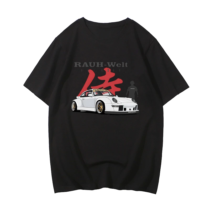 Car T Shirt Men 100% Cotton JDM Fashion Summer Oversized EU Size High Quality New Arrival Tshirts Unisex Short Sleeve