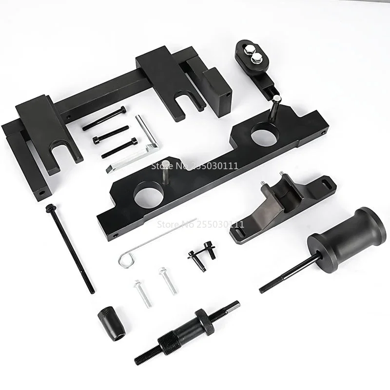 Strumento di temporizzazione del motore adatto per BMW N20 N26 Nuova serie 3 Serie 5 Strumento di bloccaggio del volano dell'albero di bilanciamento Estrattore dell'iniettore di carburante