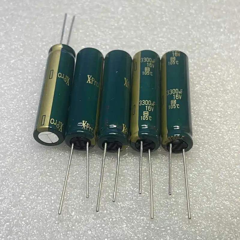 5PCS/LOT  16V 3300UF Green Gold X-pro Audio Dedicated Series Original Gold Electrolytic Capacitor