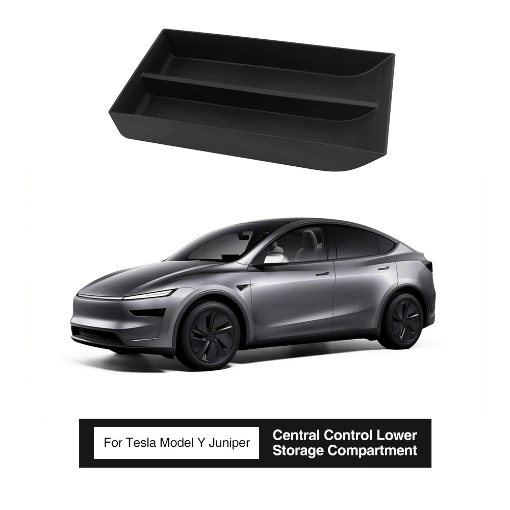 Console centrale Scatola portaoggetti inferiore Vassoio organizer per Tesla Nuovo modello Y Juniper 2025 TPE Scatola portaoggetti nascosta Accessori interni