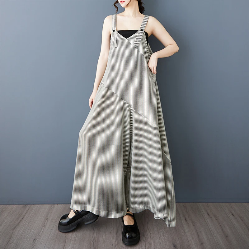 レトロな格子柄ワンピースワイドレッグパンツ レディース 夏 ルーズ プラスサイズ ワイドレッグパンツ トレンド スカートパンツ ハイウエスト チノパン