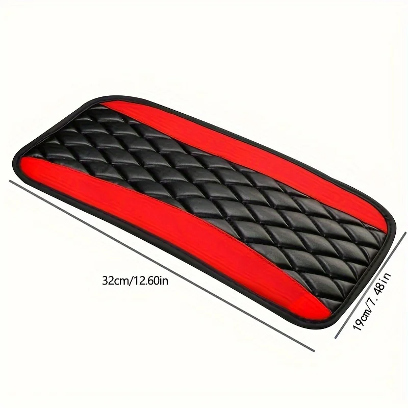 1pc Car Central Armrest Cushion Carbon Fiber Armrest Cushion - Increases The Comfort of The Car