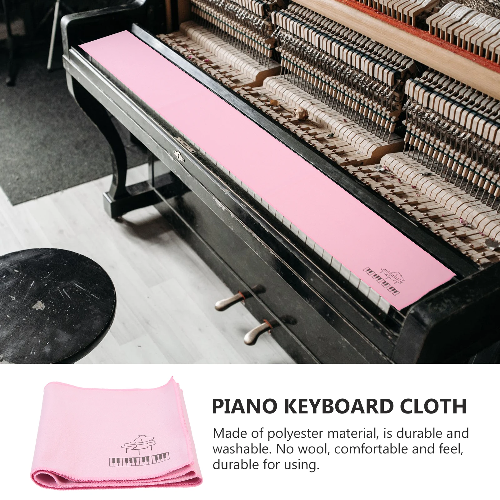 

Piano Keyboard Practical Piano Keyboard Cloth Polyester Cover Anti scratch Protector Dust Cloth Water Absorption Practical