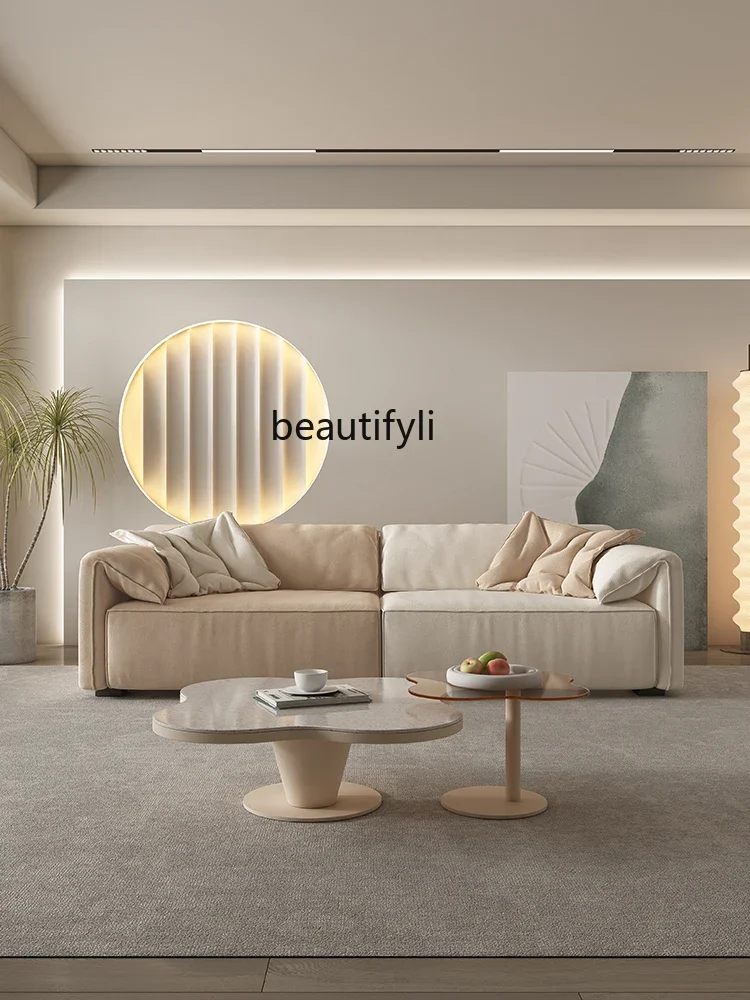 

YH13 Elephant Ear Sofa Living Room Small Apartment Modern French Tofu Block Fabric Sofa