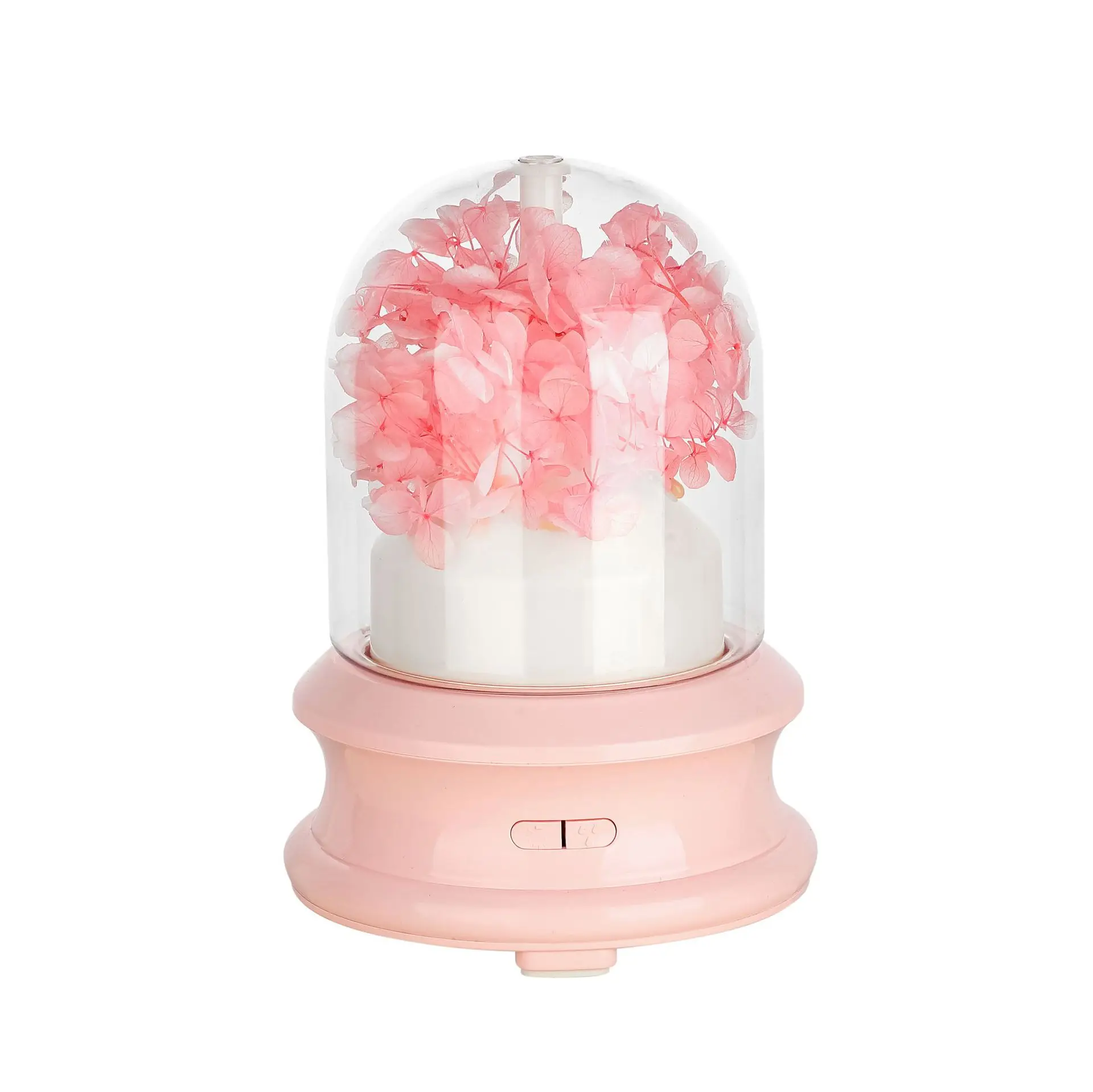 USB Essential Oil Diffuser DIY Dried Flower Decor Color Changing Night Light Home Fragrance Humidifier