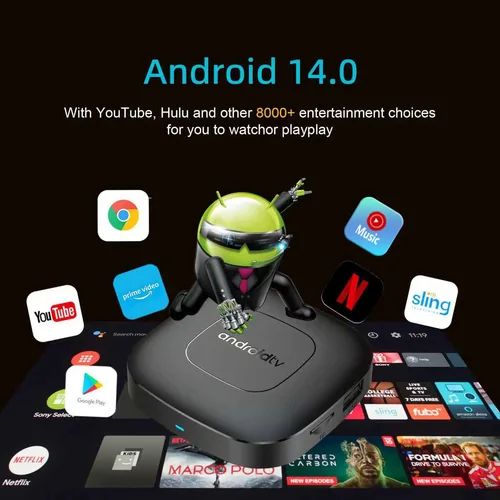Imagen 2 del producto Versión Global Mortal T1 reproductor multimedia de Streaming inteligente TV Box Bluetooth asistente de Google Android 13 Allwinner H313 2,4G y 5G Wifi 4K