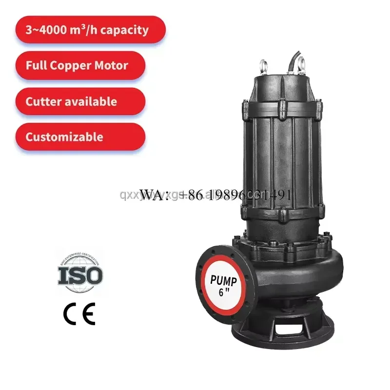 Wmwmnu for Heavy Duty Submersible Sewage Pump with High Pressure AC Motor 10-100HP at Competitive Prices