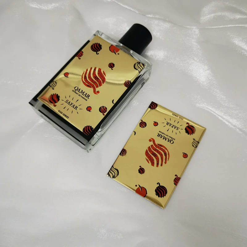 custom.Aluminum Label Perfume Bottles With Metal and Embossed