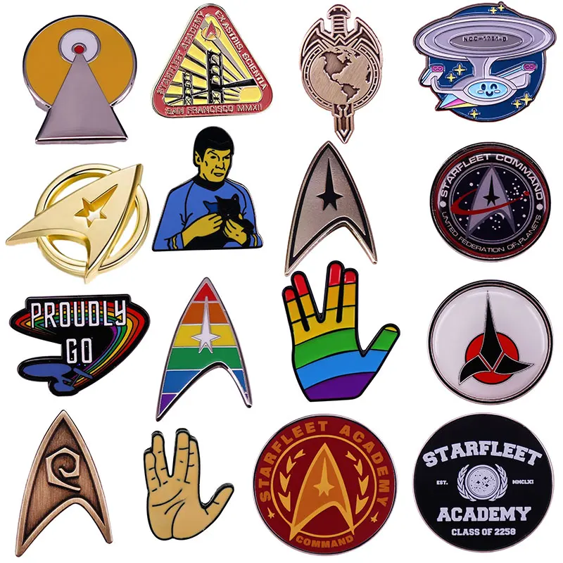 ST-Star X Trek Enamel Pins Lapel Pins for Backpacks Cool Fashion Badges Accessories for Jewelry Jewelry Brooches Gifts