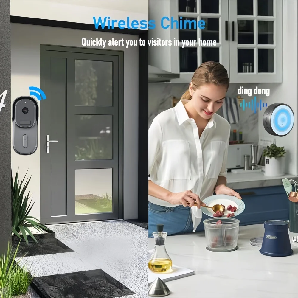 Tuya Smart Video Doorbell Wireless Wifi Wired AC DC 5V-24V Powered 5200 Battery 1080P Outdoor Door Bell Camera Alexa Google Home