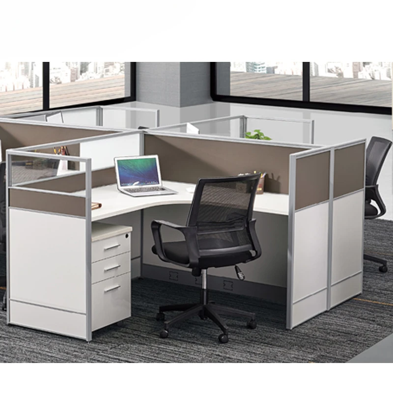 China economic modern design functional office furniture 4 seat workstation divider Staff desk