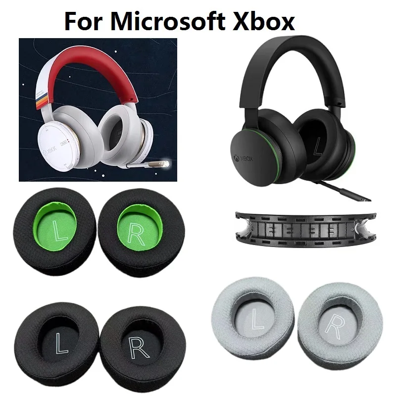 Upgraded Mesh Ear pads For Microsoft Xbox headphones Replacement Headband Cushion Headband Rubber Ear Covers Earmuff Ear pillows