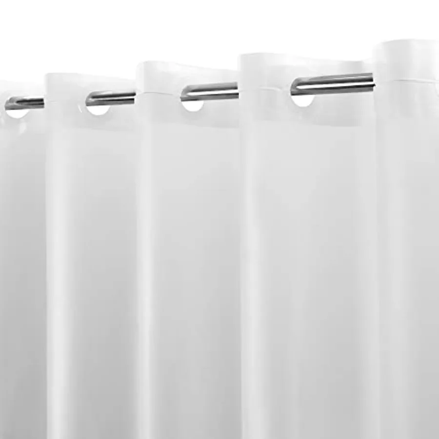

No Hook PEVA Shower Curtain or Liner - 8G Heavy Duty ed Bathroom Shower Curtain No Hooks Required, Waterproof Plastic and PVC F