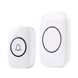 Wireless Smart Doorbell IP44 Waterproof Doorbell with Receiver and Transmitter US