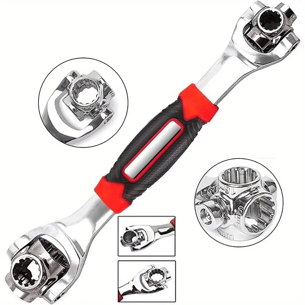 48-in-1 Universal Socket Wrench with 360° Rotating Head, Suitable for Household and Automotive Repair.
