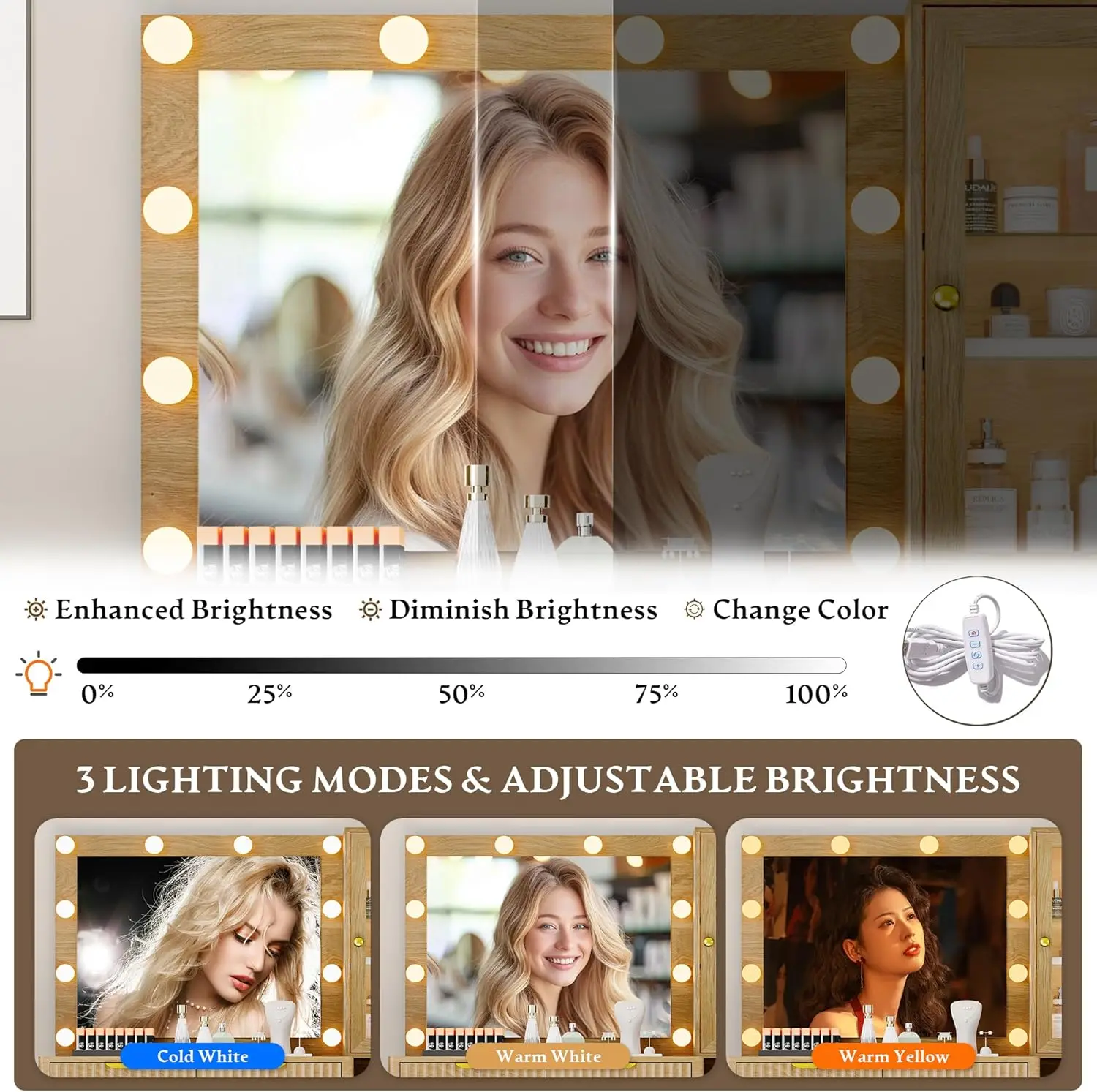 Dressoir Vijf Lade RGB Omgevingslicht Smart Socket Locker Verstelbaar