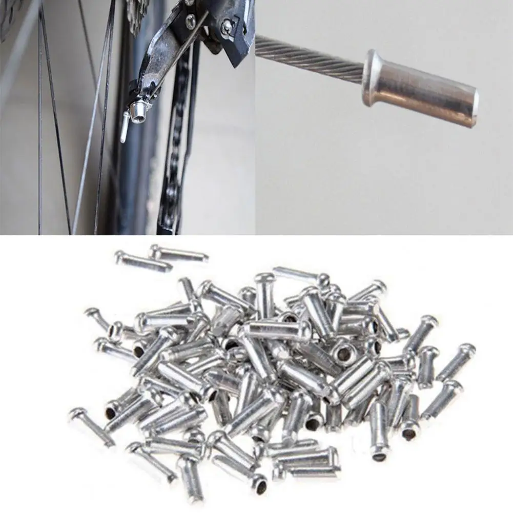 100Pcs Mini Bicycle Shifter Brake Gear Inner Cable Tips End Caps Crimps Ferrules Bicycle Cable End Велосипедный Кабель