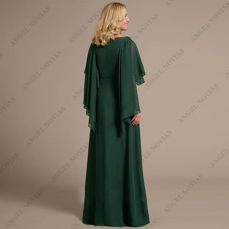 Customized Long Green Plus Size Mother of Bride Dresses 2025 with Jacket Wedding Party Dress vestidos de fiestas elegantes mujer