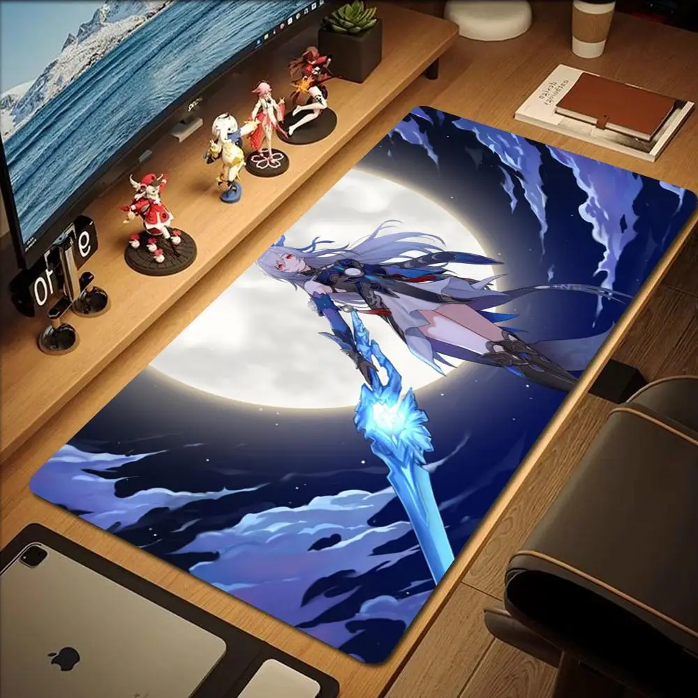 Elysia Honkai Star Rail Mouse Pad Gaming Mousepad Pc Accessories Keyboard Mat Desk Protector Mats Anime Mouse Pads