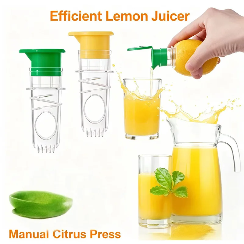 Mini Manual Juicer, Portable Lemon Lime Squeezer Press, Juicer Portable Extractor for Kitchen, Bar, Travel, Easy Clean