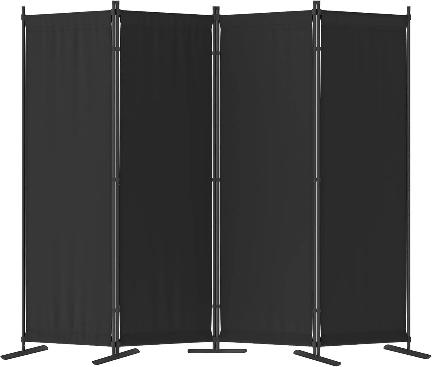 

6FT Portable Folding Privacy Screen, 4 Panel Room Divider for Home Office Bedroom Decor in Black