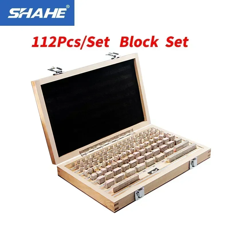 Shahe 112Pcs/Set 1 Grade 0 Grade Block Gauge Caliper Inspection Block Gauge Measuring Tools