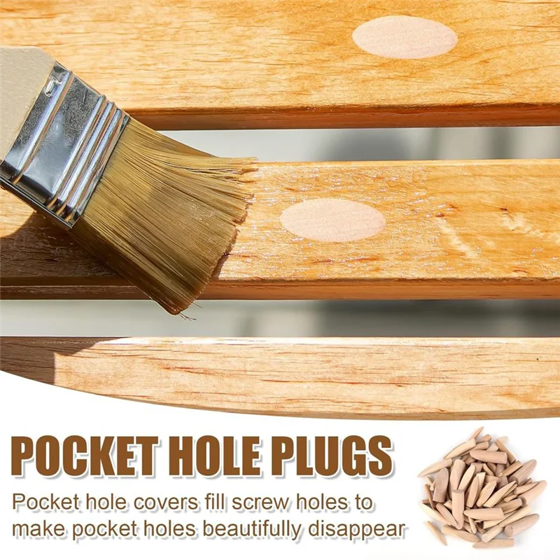

【Hot Selling】80Pcs Wooden Pocket Hole Plugs, 4 Sizes Combination Wood Plugs Screw Hole Plugs Wood Dowel Pins For Repair Fixing