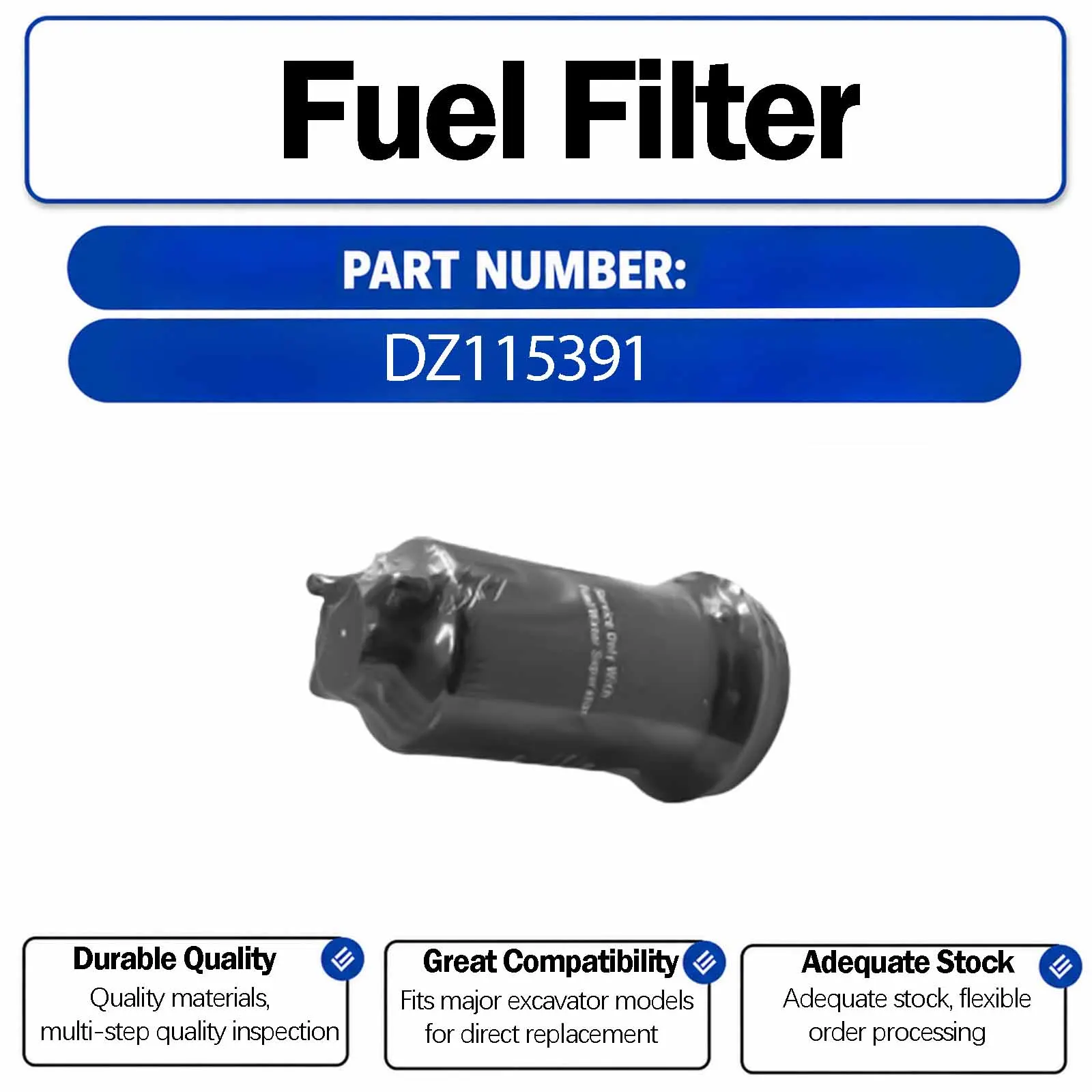 Fuel Filter CC-5242X For John Deere E210 E230 E240 E260 E330 E360 Crawler Excavators