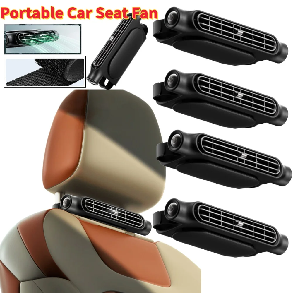 1-4 قطعة مروحة مقعد السيارة الجبهة الخلفية مسند الرأس بالمقعد تبريد مروحة الهواء التبريد 3 سرعة مع مفتاح مستقل ديكور السيارة الداخلي Fa #1