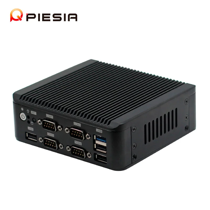 Dual Lan Mini PC E3845 Quad Core 4*COM 6*USB DDR3 Barebone 1*VGA X86 Fanless Industrial Thin Client Nano Mini Pc