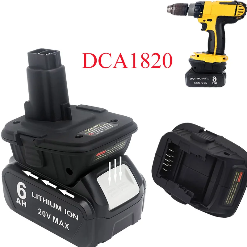 DCA1820 Battery Adapter Converter for Dewalt Converts Dewalt 20V Lithium Batteries To Dewalt 18V Nickel NI-CD and NI-MH Battery