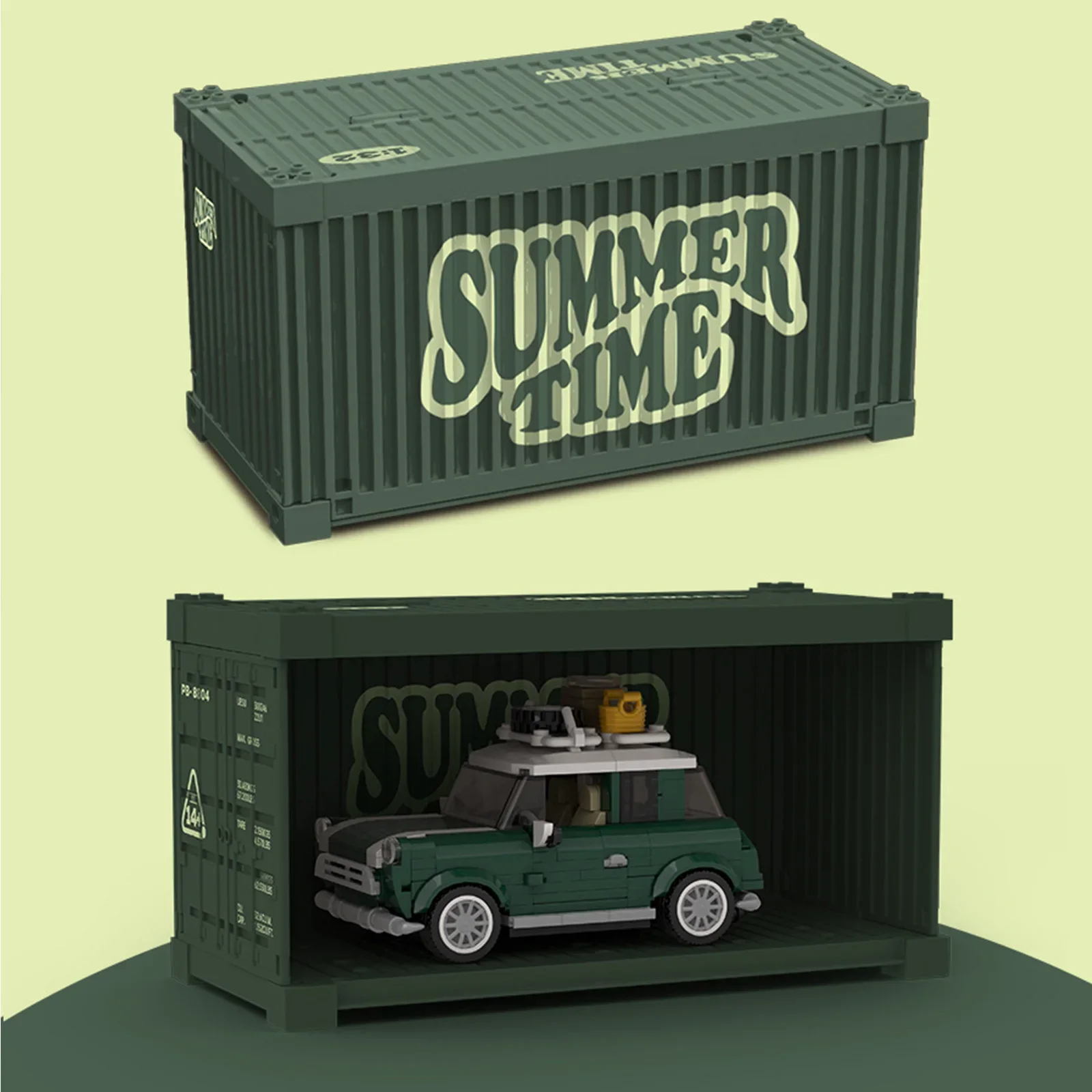 New PB8804 340pcs Mini Station Wagon Car Model Building Blocks Bricks Cars set MOC Technical DIY Toy Small Pellet Puzzle Box Set