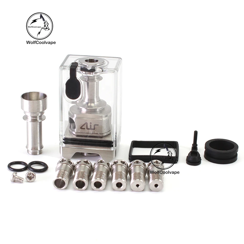 

Wolfcoolvape GKI Air Style RBA Tank Полный комплект для Boro / Billet / DotAIO V1 / V2 - серебристый, 1,0 / 1,2 / 2,0 / 2,5 / 3,0 / 3,5 / 4,