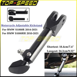 For BMW S1000RR S 1000RR S1000 RR 2010-2021 Motorcycle Adjustable Height Kickstand Kick Bracket Foot Side Stand Support Parking