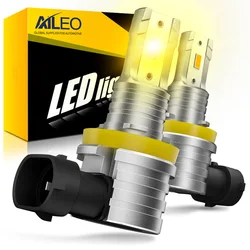 AILEO 2 PCS H8 H11 LED Fog Light Bulbs 9005 HB3 9006 HB4 H7 H9 Led Fog Headlamp 6500K CSP 50000LM Super Bright Plug & Play 3000K