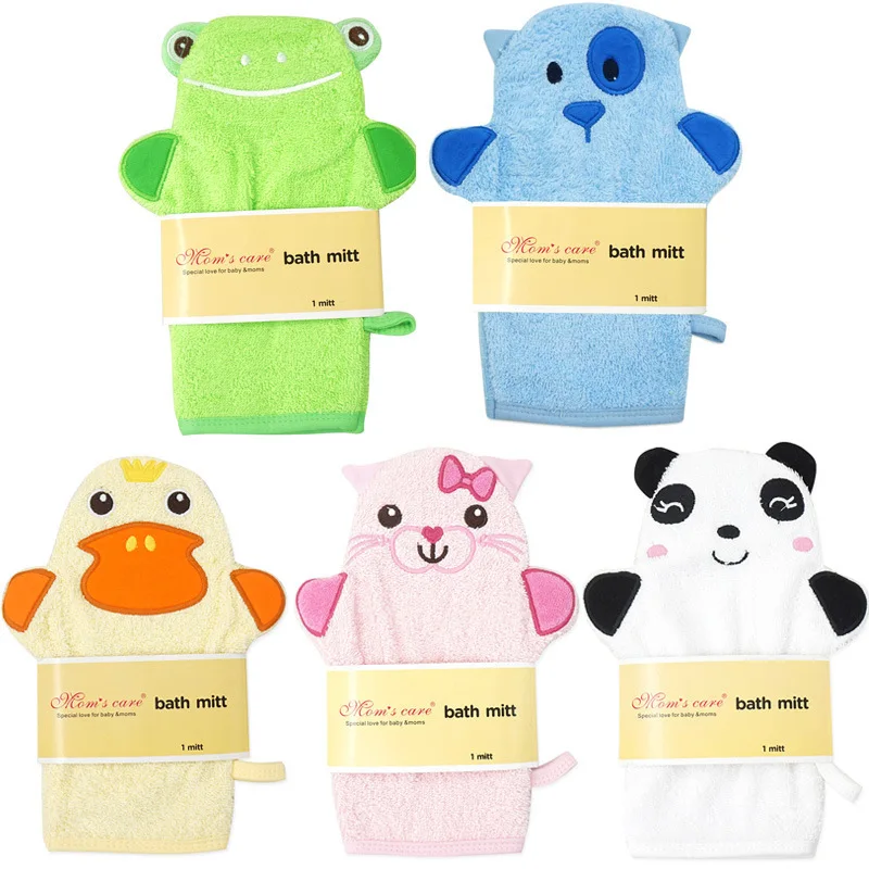 

Cute Baby Cartoon Bathing Gloves Children's Bath Rubing Cotton Animal Bath Towel for Kids Comfortable Bath Brush Accessories