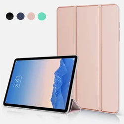 Etui na Tablet dla iPad Air 2 2014 A1566 A1567 PU skórzana Tri-składana pokrywa dla iPad Air 2013 A1474 A1475 A1476 matowa tylna obudowa