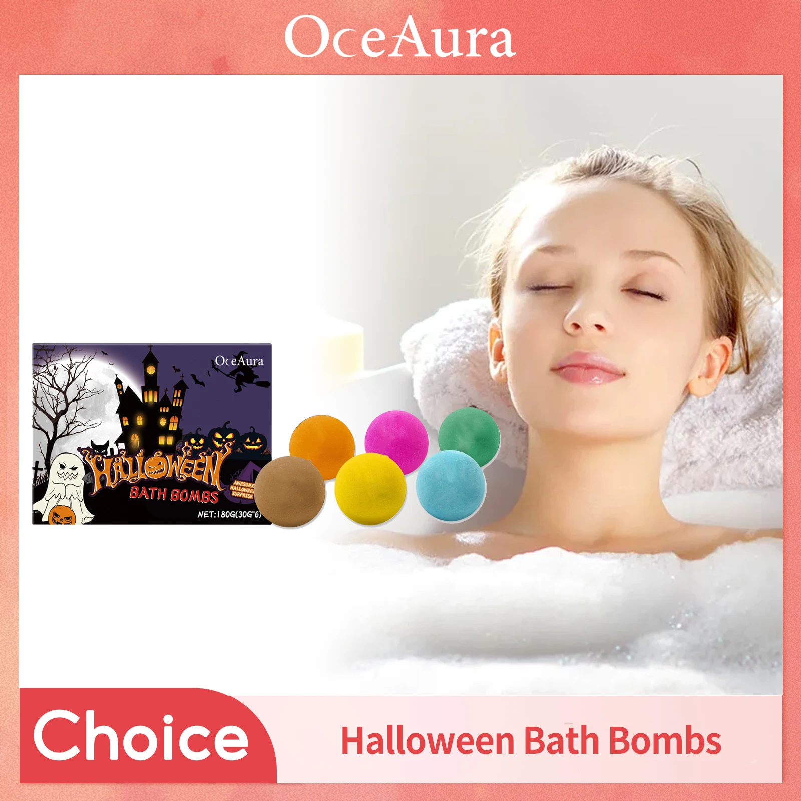 

Набор бомбочек для ванны на Хэллоуин, очищение тела, увлажняющий пилинг, расслабление кожи, снятие усталости, ароматерапия, душ, пузырьковый шарик ручной работы