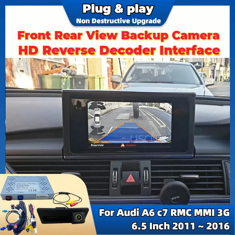 HD Reverse Camera For Audi A6 c7 RMC MMI 3g 6.5 Inch 2011 ~ 2016 Original Screen / Parking Rear View Backup Camera Plug and Play