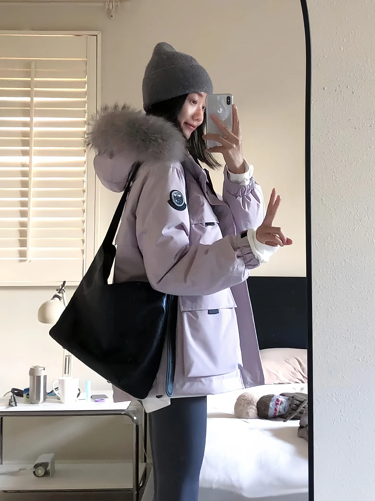 

Parkas Teenagers Womens Autumn Outerwears Soft Outercoat Single-Button Artificial Lace-Up Round Neck Tie-Dye Full-Zip Fur Zipped