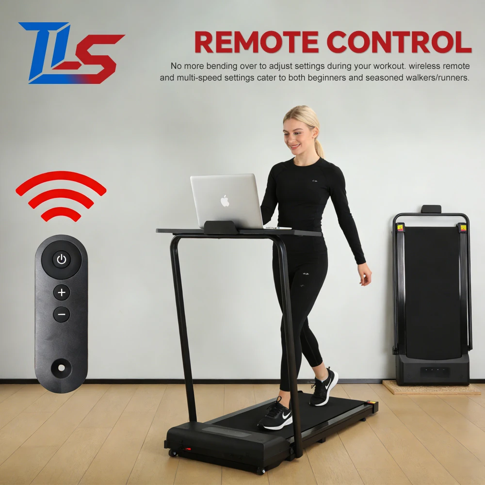 Space Saving Mini Treadmill Foldable Electric Walking Pad With Armrest Fitness Running Machine for Small Apartment Home Use