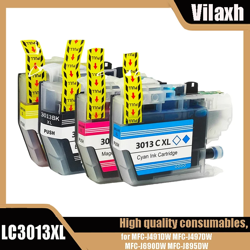 

vilaxh LC3013 LC3011 Совместим с чернильным картриджем Brother для MFC-J491DW MFC-J497DW MFC-J690DW MFC-J895DW