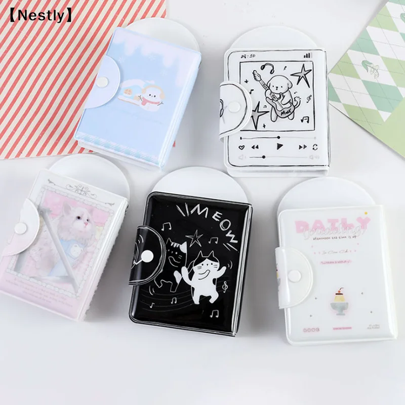Cute Photo Album 3 Inch Photo Card Holder Idol Card Binder Collection Book 32 Pocket Book Album Photocard Storage Case〔Nest〕