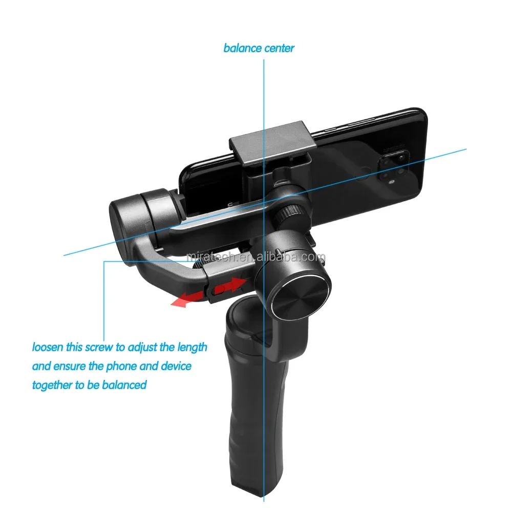 Cheap price smart face tracking Gimbal Stabilizer 3-Axis Gyroscope Wisdom Mobile Phone selfie stick F6