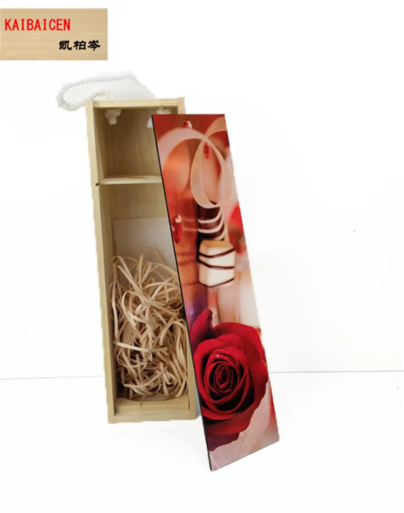 

3Pcs/Lot Sublimation Blanks MDF Wine Rack Redwine bottle Case heat transfer Redwine Box