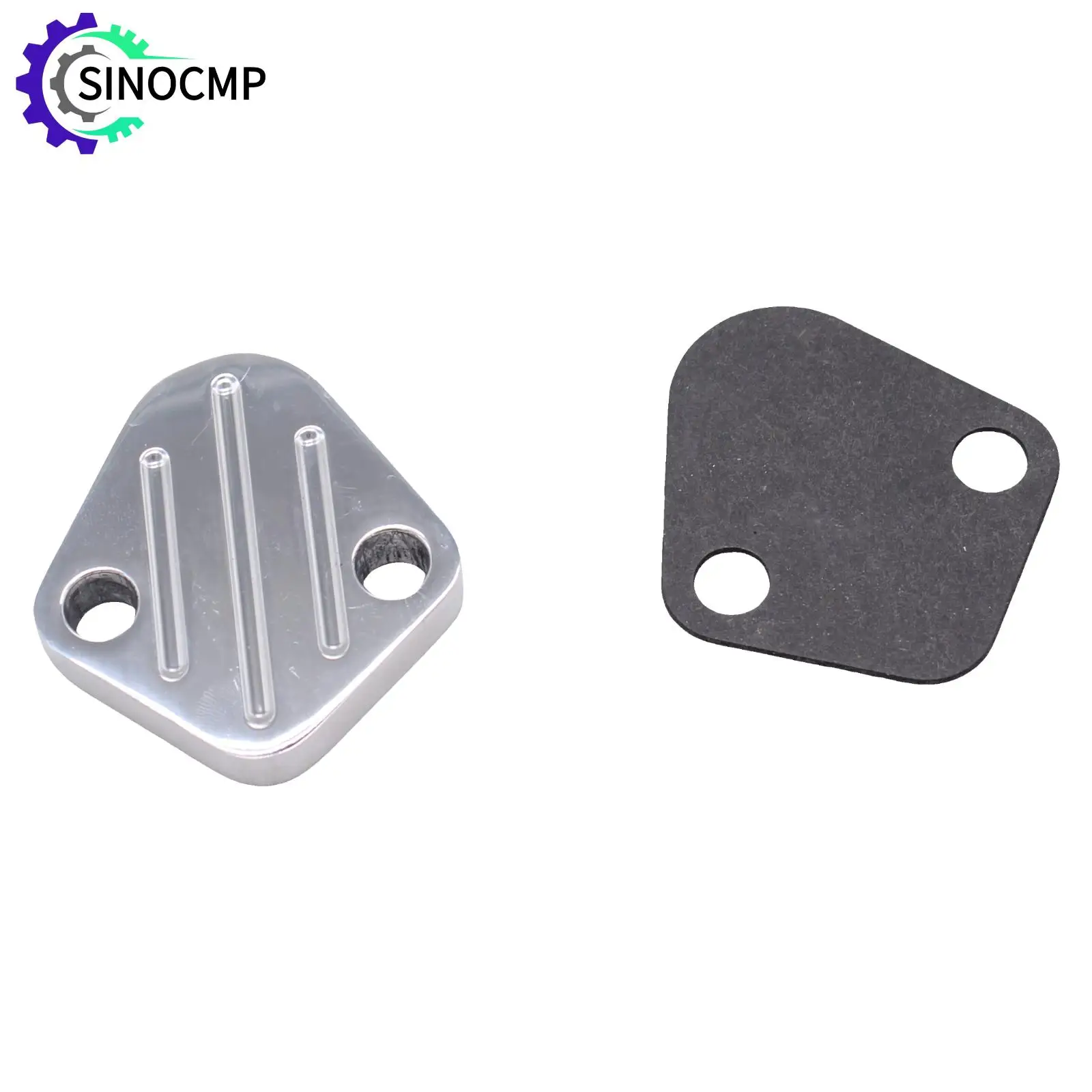 

1Set Polished Aluminum Fuel Pump Block Off Plate W/ Gasket For Small Block Ford 260W 289W 302W 351W 260 289 302 351 Engine Parts