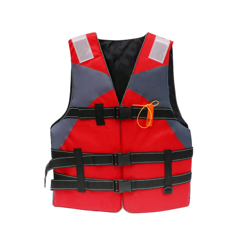 Outdoor Adult Swimming Life Jacket Adjustable Buoyancy Survival Suit Polyester Children Life Vest With Whistle