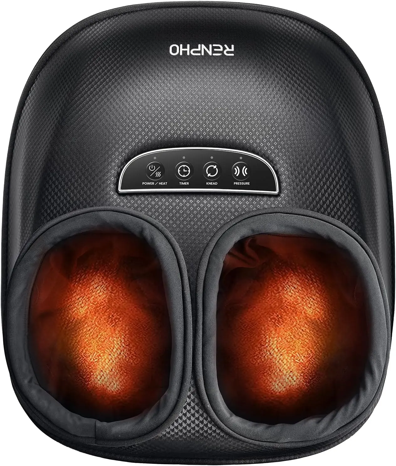 

2026 Upgraded Full Foot Massager with Heat, 3-Level Compression & Kneading for Plantar Fasciitis Relief, Fits up to 13'', Black